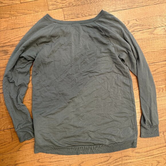 Olive Green Threads 4 Thoughts Feather Fleece Tunic - Size M - Picture 2 of 3